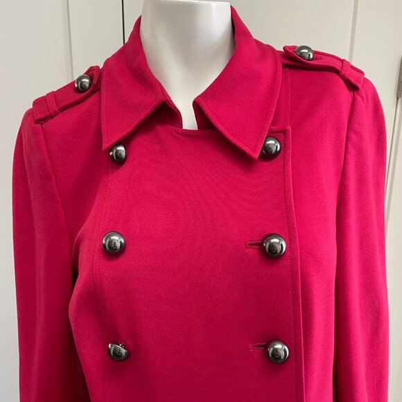Planet Classic Double Breasted 12 Button Lined Collared Blazer Jacket Red Sz 8 - Picture 16 of 16